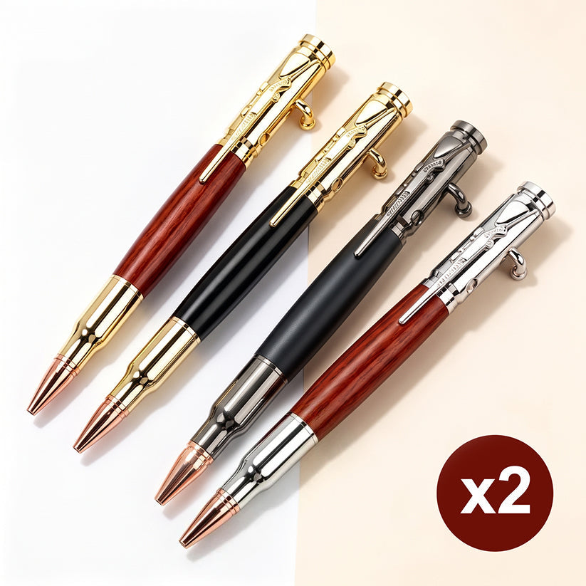 🖊 Bolt Action Wooden Bullet Pen | Crafted From Real Wood & Bullet Casing