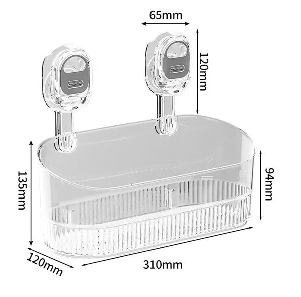 No-Drill Bathroom Suction Storage Box – Large Capacity & Strong Load-Bearing🎁