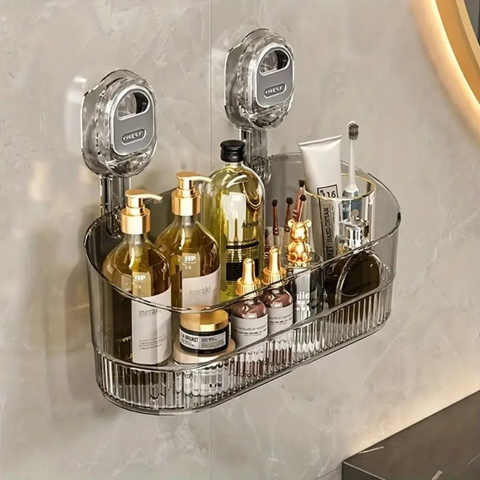 No-Drill Bathroom Suction Storage Box – Large Capacity & Strong Load-Bearing🎁