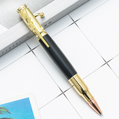 🖊 Bolt Action Wooden Bullet Pen | Crafted From Real Wood & Bullet Casing