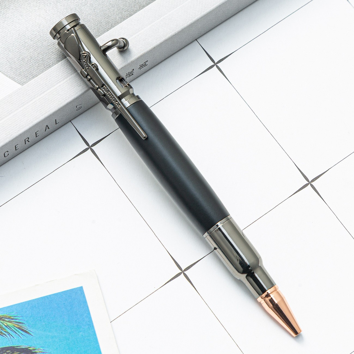 🖊 Bolt Action Wooden Bullet Pen | Crafted From Real Wood & Bullet Casing