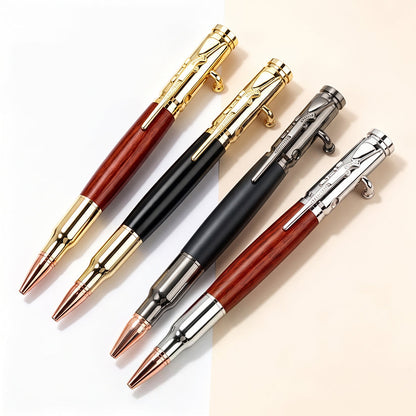 🖊 Bolt Action Wooden Bullet Pen | Crafted From Real Wood & Bullet Casing