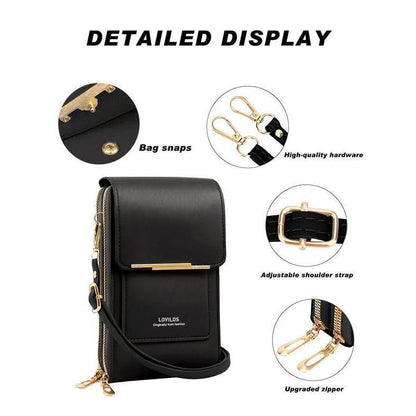 🔥Final 3 Hours: 60% OFF LOVILDS™2026 Trendy Minimalist Elegant Women's Touchscreen Crossbody Phone Wallet