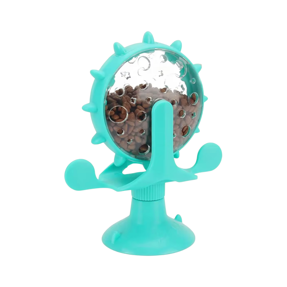 Interactive Spinning Food Dispenser Toy | Slow Feeder for Dogs & Cats with Suction Base