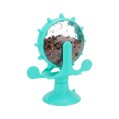 Interactive Spinning Food Dispenser Toy | Slow Feeder for Dogs & Cats with Suction Base