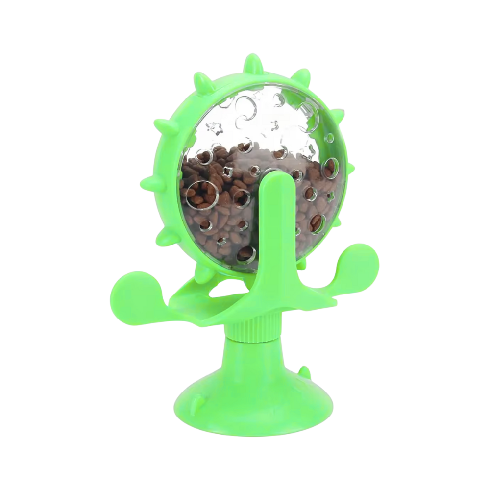 Interactive Spinning Food Dispenser Toy | Slow Feeder for Dogs & Cats with Suction Base