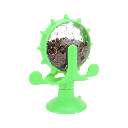 Interactive Spinning Food Dispenser Toy | Slow Feeder for Dogs & Cats with Suction Base