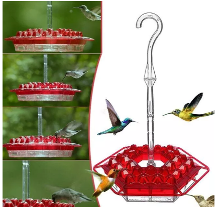 Ant-Proof Hummingbird Feeder | Outdoor Hanging – Bee-Resistant Hex Design
