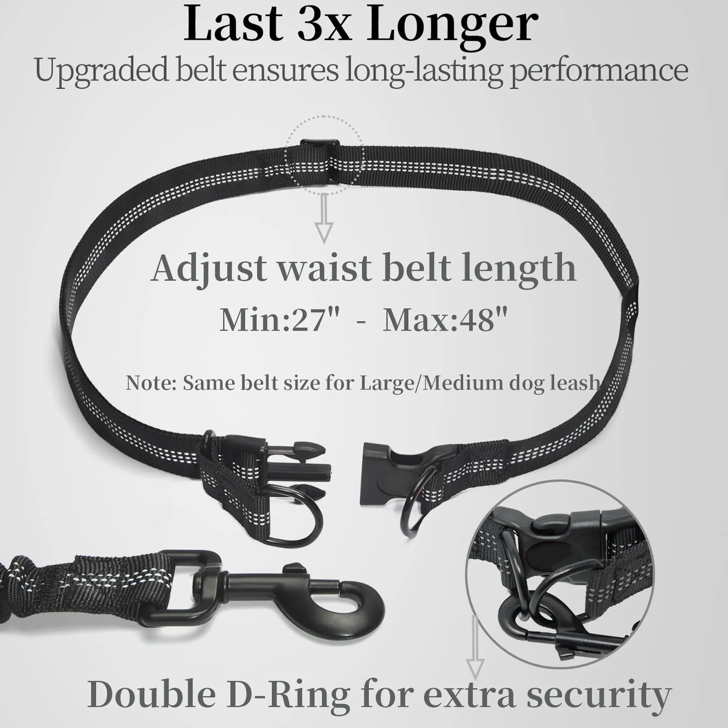 Comfortable Hands-Free Dog Leash with Bungee & Storage – Walk, Jog & Run with Ease
