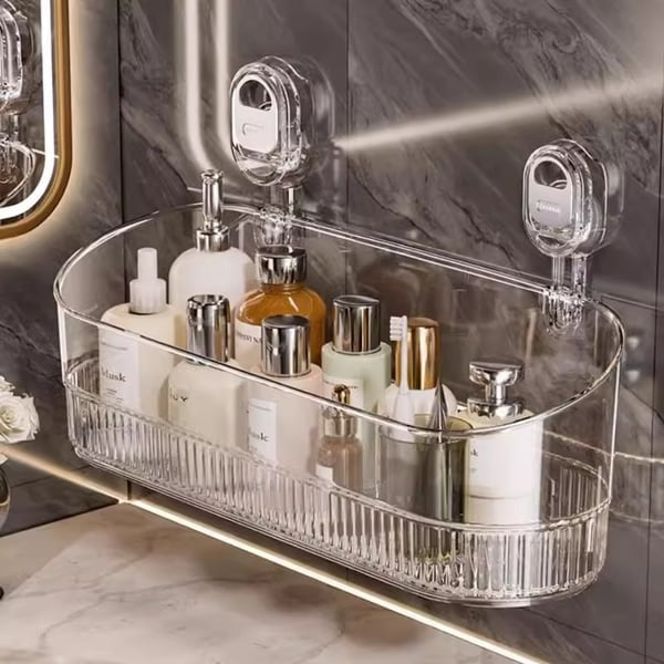 No-Drill Bathroom Suction Storage Box – Large Capacity & Strong Load-Bearing🎁