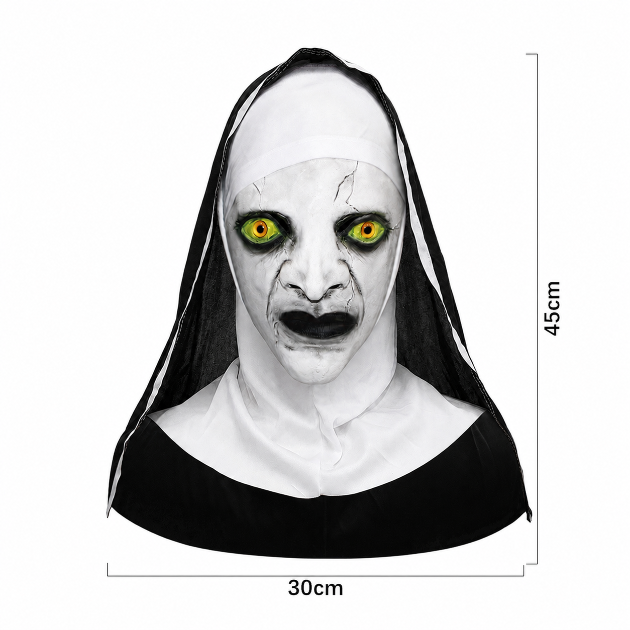 Green-eyed nun headgear