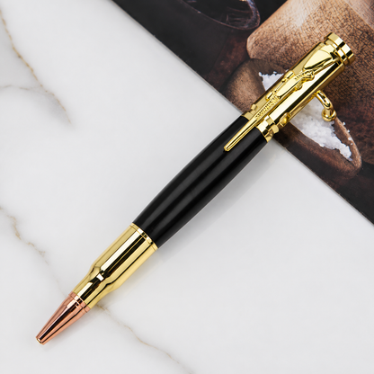 🖊 Bolt Action Wooden Bullet Pen | Crafted From Real Wood & Bullet Casing