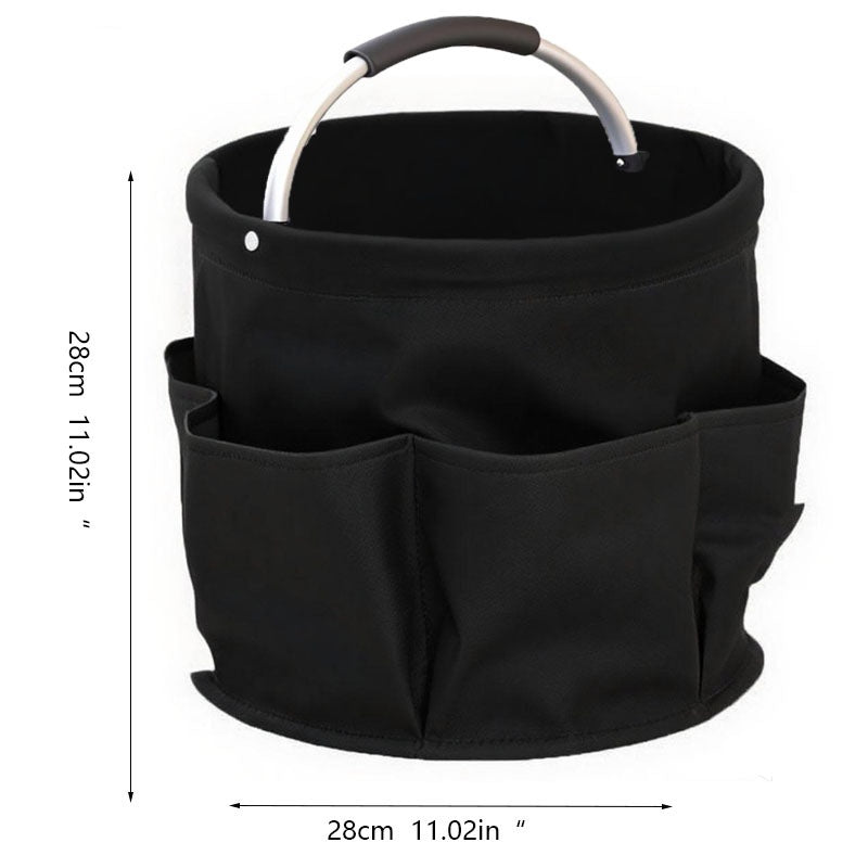 Foldable storage basket for gardening and camping