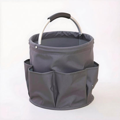 Foldable storage basket for gardening and camping