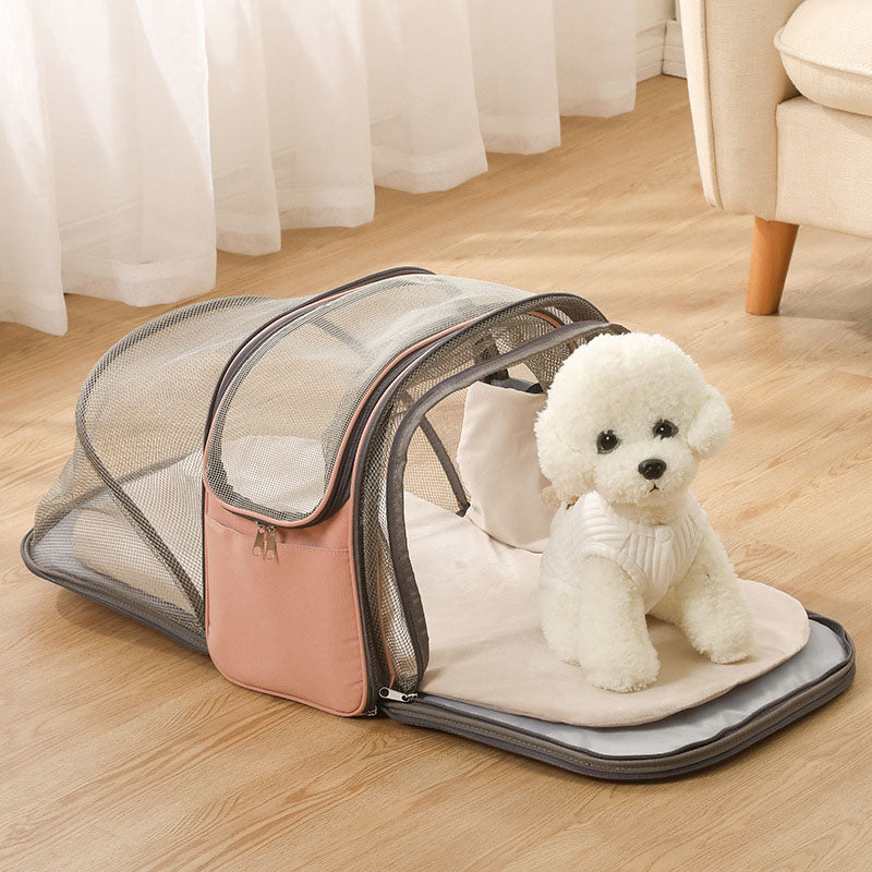 3-in-1 Expandable Dog Travel Carrier – Airline-Approved Pet Bag with Breathable Mesh