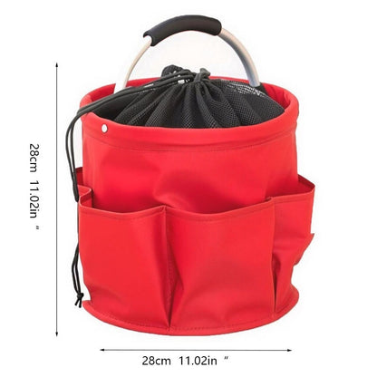 Foldable storage basket for gardening and camping
