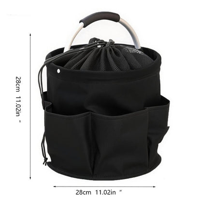 Foldable storage basket for gardening and camping