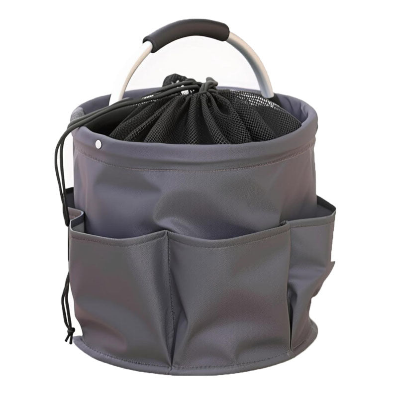 Foldable storage basket for gardening and camping