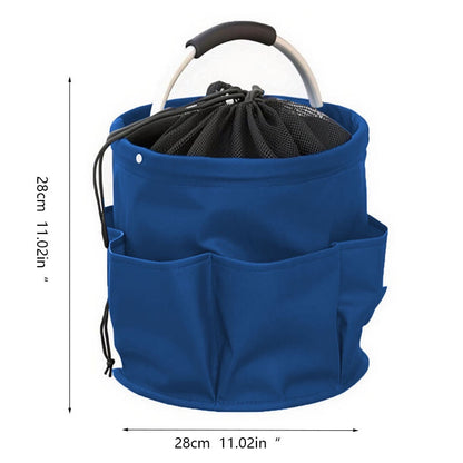 Foldable storage basket for gardening and camping