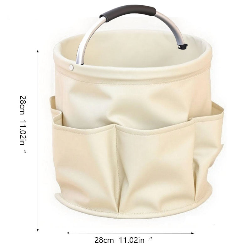 Foldable storage basket for gardening and camping