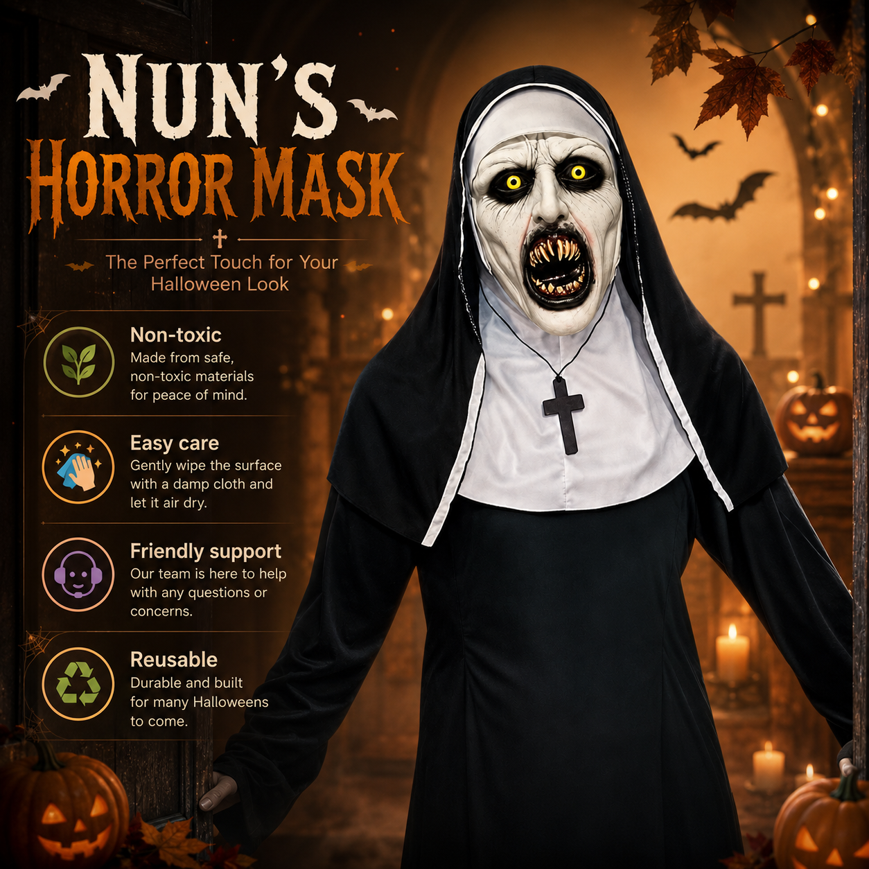 Nun's Horror Mask