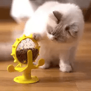 Interactive Spinning Food Dispenser Toy | Slow Feeder for Dogs & Cats with Suction Base